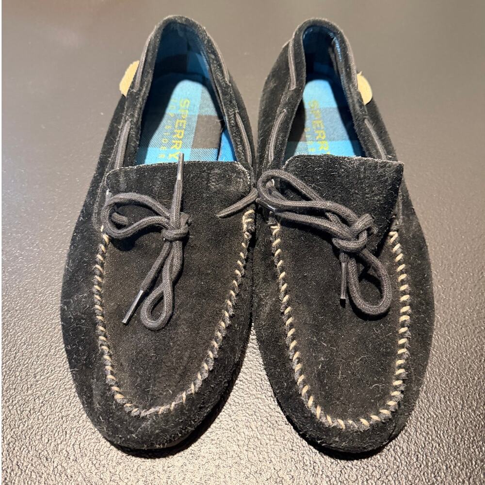Sperry Top-Sider R&R Moc Mens 10.5 Black Suede Moccasin Loafers 0841957 - Picture 2 of 8